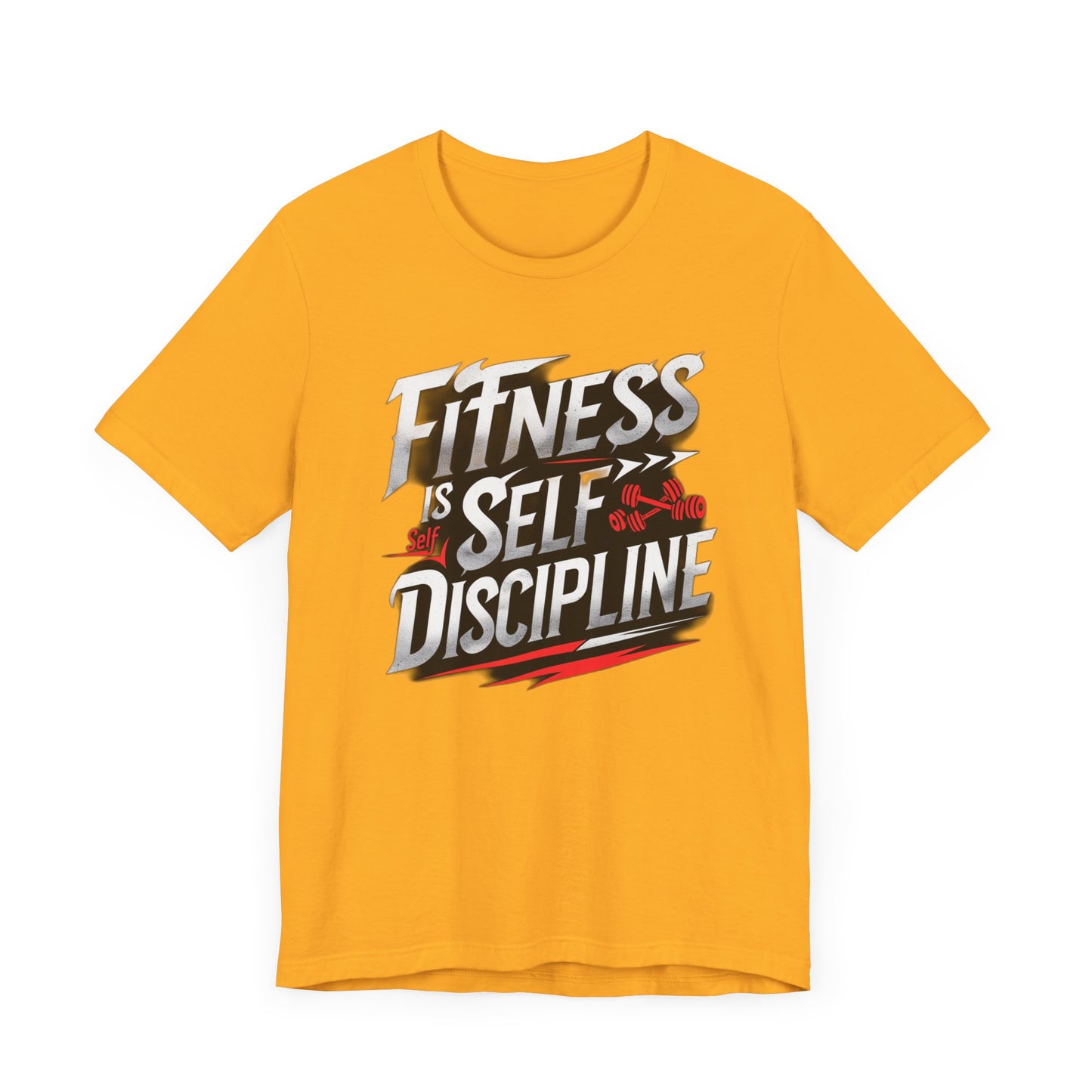 Fitness Is Self-Discipline, Gym T-Shirt β Mindset & Motivation Workout Tee πͺ | Discipline Over Motivation Shirt for Men & Women