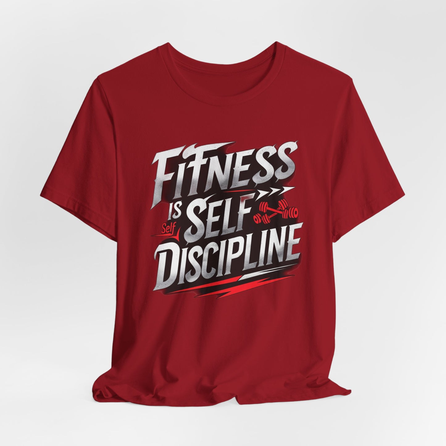 Fitness Is Self-Discipline, Gym T-Shirt β Mindset & Motivation Workout Tee πͺ | Discipline Over Motivation Shirt for Men & Women