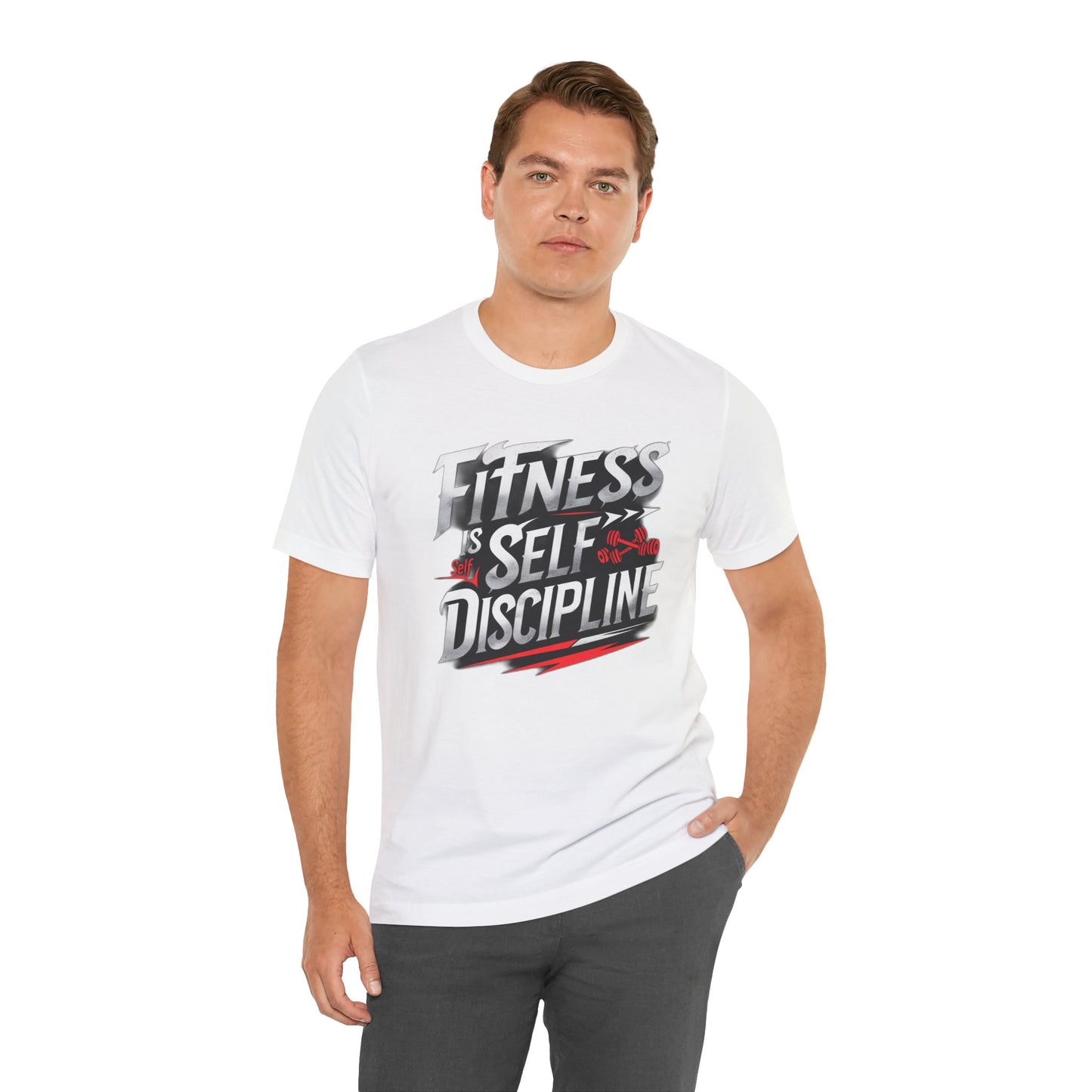 Fitness Is Self-Discipline, Gym T-Shirt β Mindset & Motivation Workout Tee πͺ | Discipline Over Motivation Shirt for Men & Women