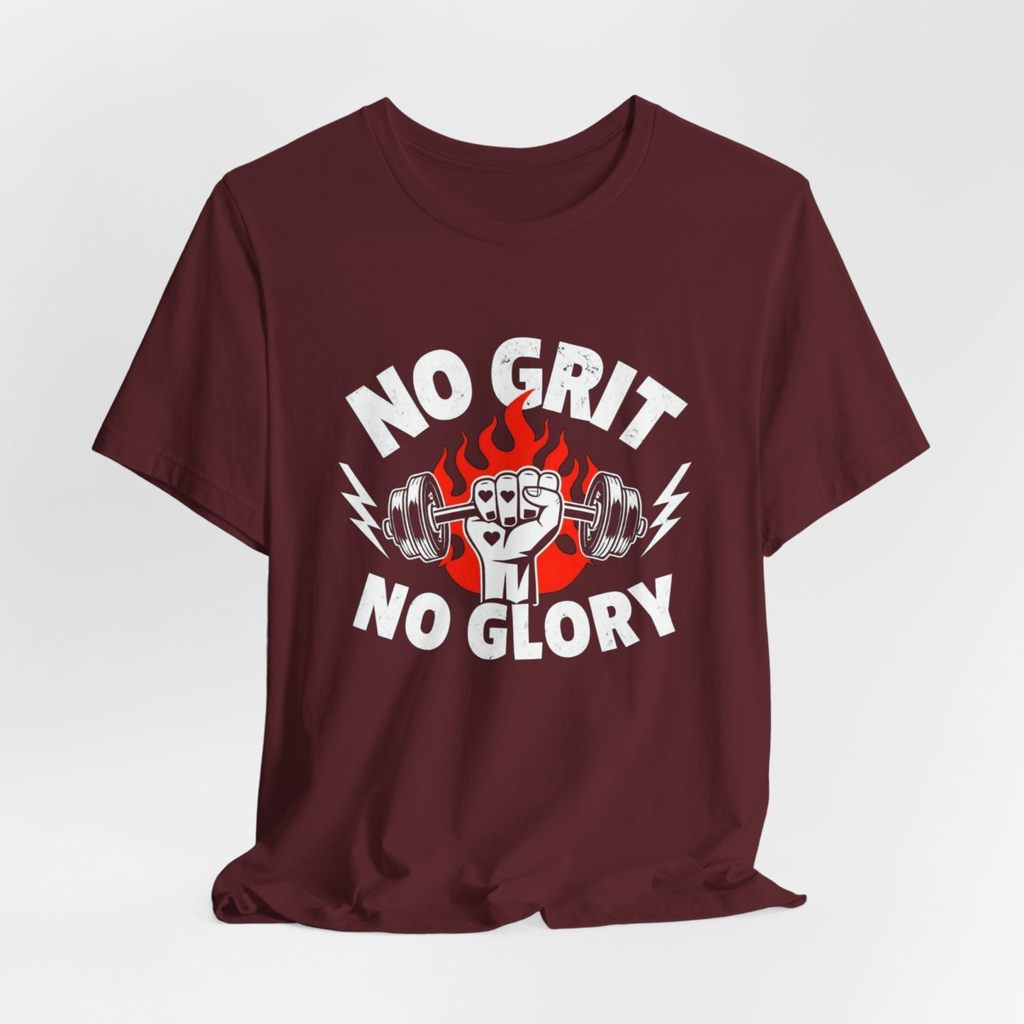No Grit, No Glory” Gym T-Shirt Graphic Tee 💪 | Motivational Fitness & Hustle Shirt