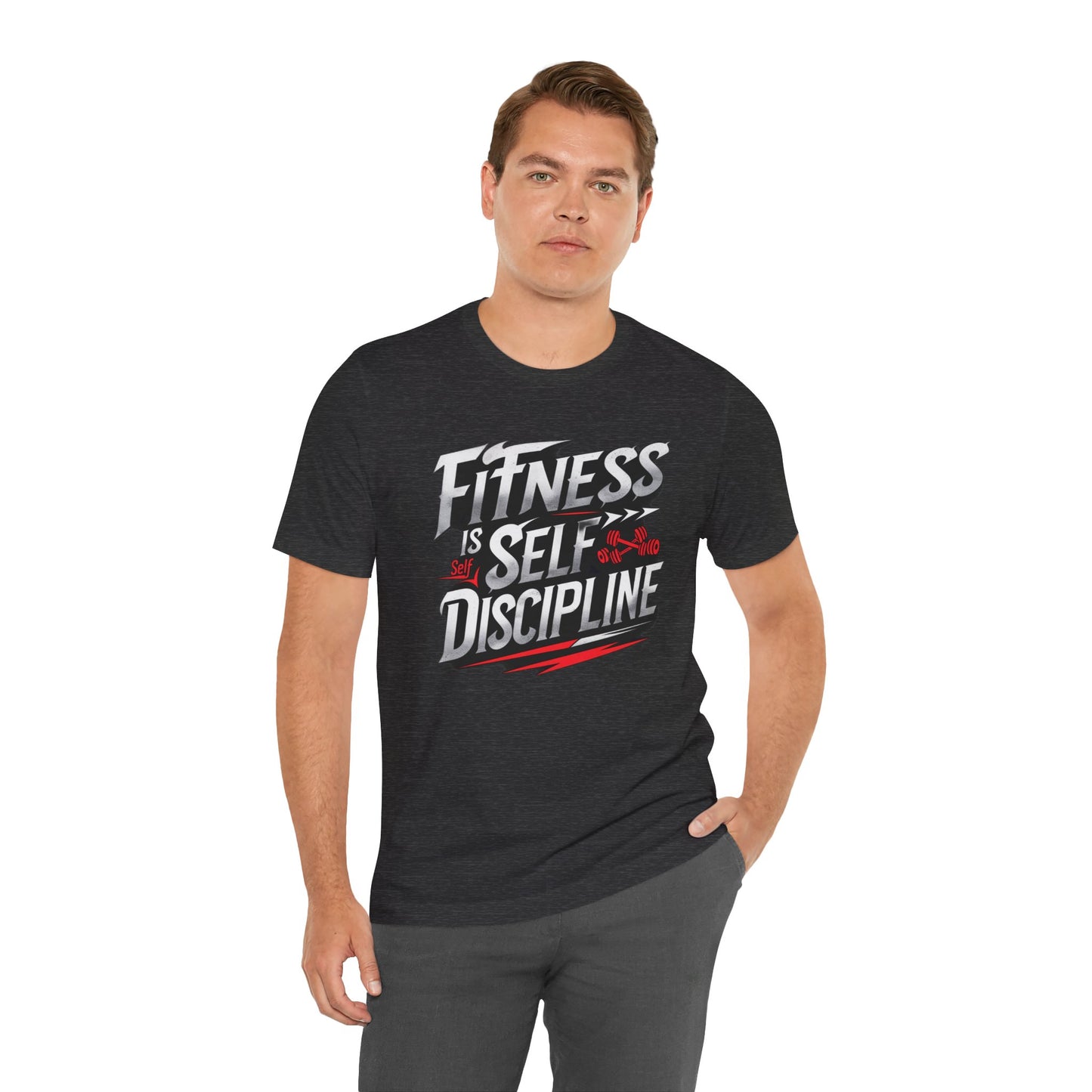 Fitness Is Self-Discipline, Gym T-Shirt β Mindset & Motivation Workout Tee πͺ | Discipline Over Motivation Shirt for Men & Women