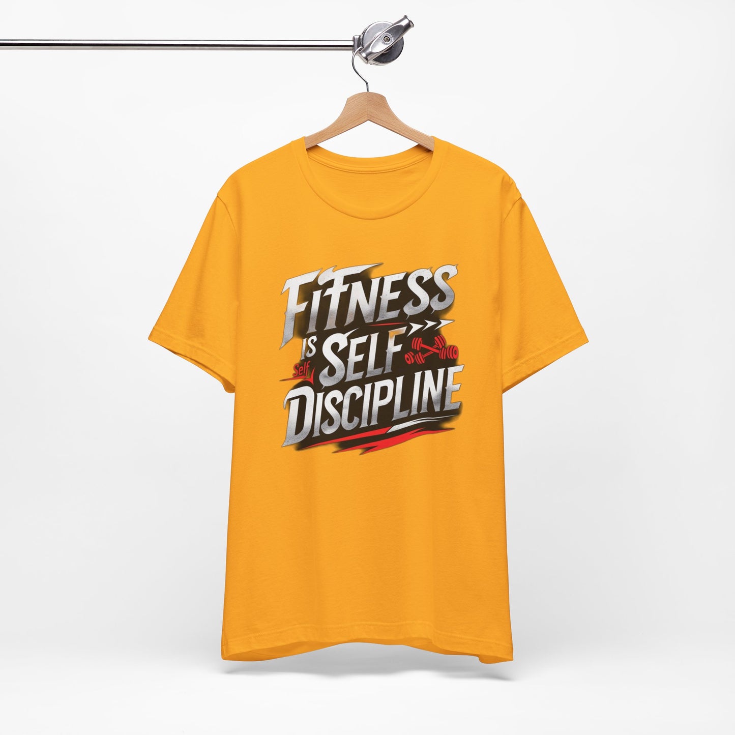 Fitness Is Self-Discipline, Gym T-Shirt β Mindset & Motivation Workout Tee πͺ | Discipline Over Motivation Shirt for Men & Women