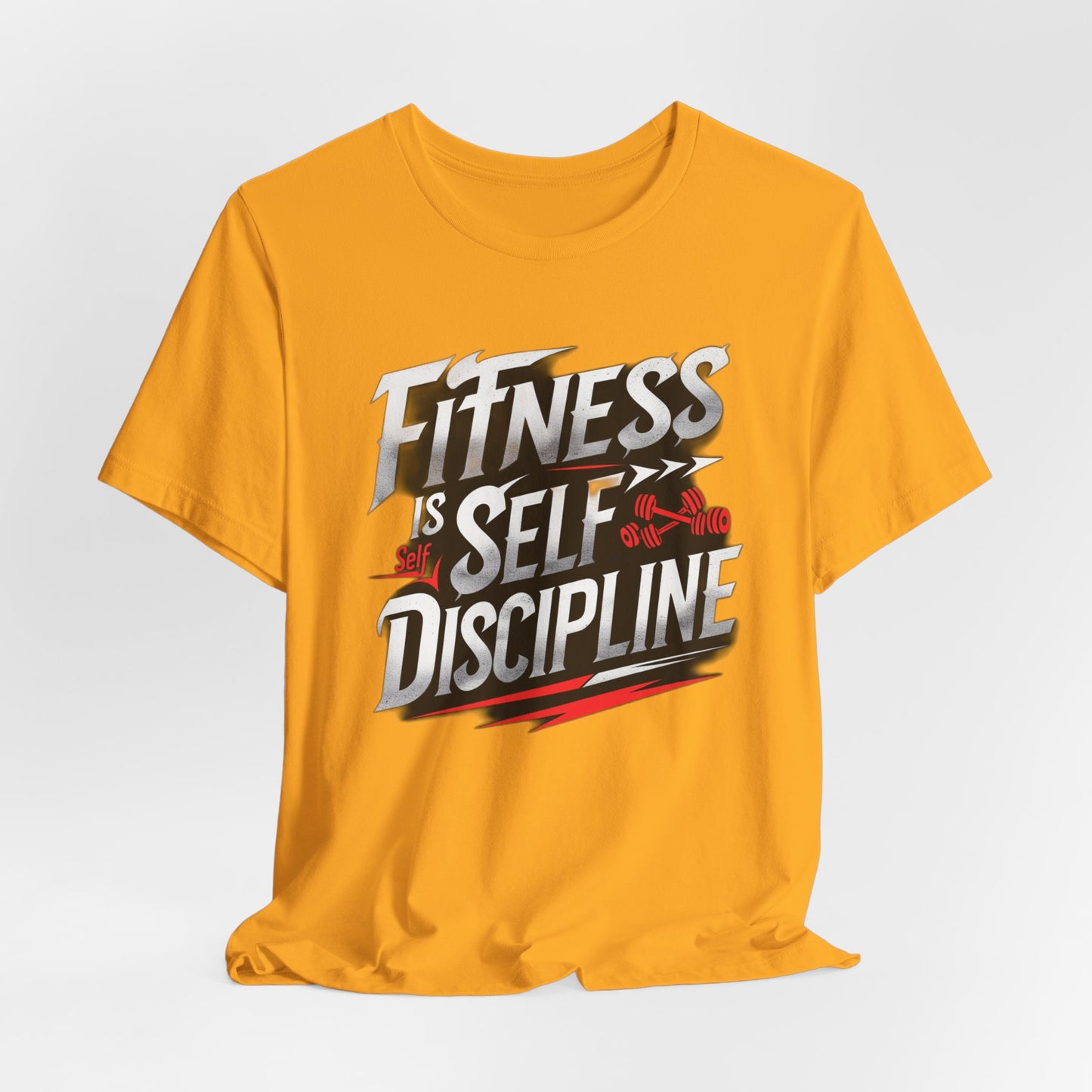 Fitness Is Self-Discipline, Gym T-Shirt β Mindset & Motivation Workout Tee πͺ | Discipline Over Motivation Shirt for Men & Women