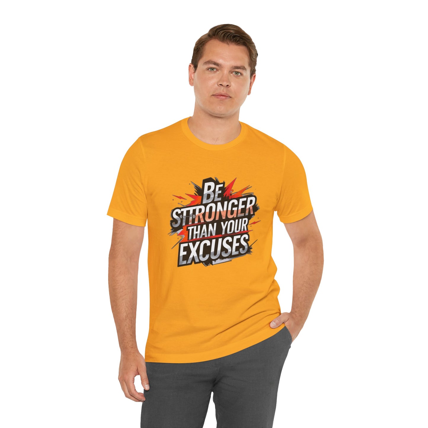 Gym T-shirt - 'Be Stronger Than Your Excuses'