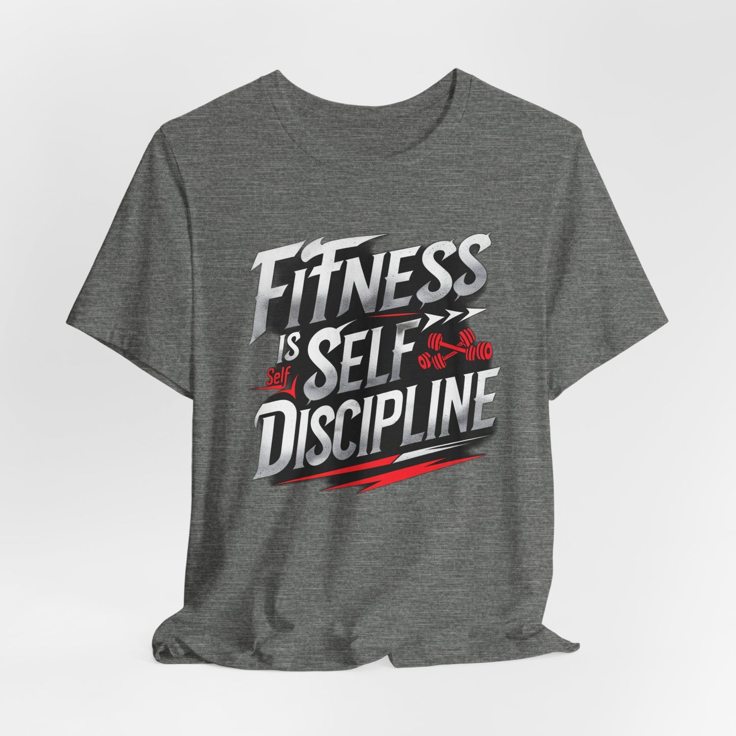 Fitness Is Self-Discipline, Gym T-Shirt β Mindset & Motivation Workout Tee πͺ | Discipline Over Motivation Shirt for Men & Women