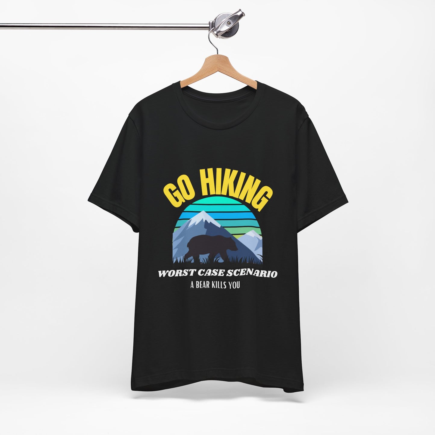Hiking Bear Unisex Tee - Funny Outdoor Adventure Shirt