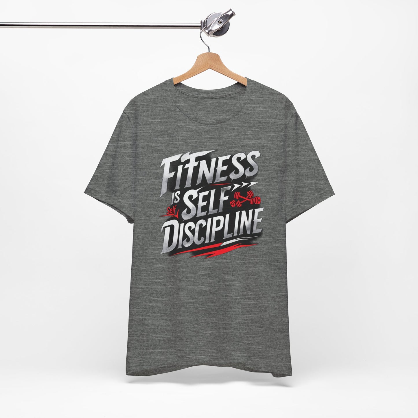 Fitness Is Self-Discipline, Gym T-Shirt β Mindset & Motivation Workout Tee πͺ | Discipline Over Motivation Shirt for Men & Women