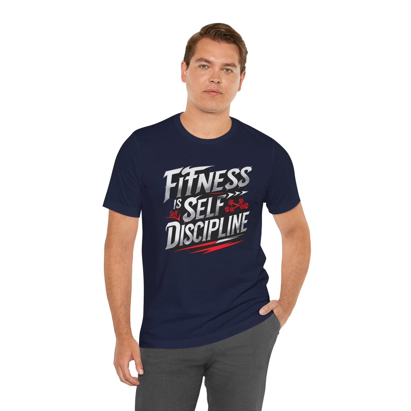 Fitness Is Self-Discipline, Gym T-Shirt β Mindset & Motivation Workout Tee πͺ | Discipline Over Motivation Shirt for Men & Women