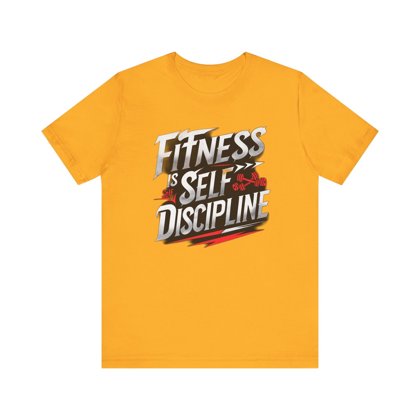 Fitness Is Self-Discipline, Gym T-Shirt β Mindset & Motivation Workout Tee πͺ | Discipline Over Motivation Shirt for Men & Women