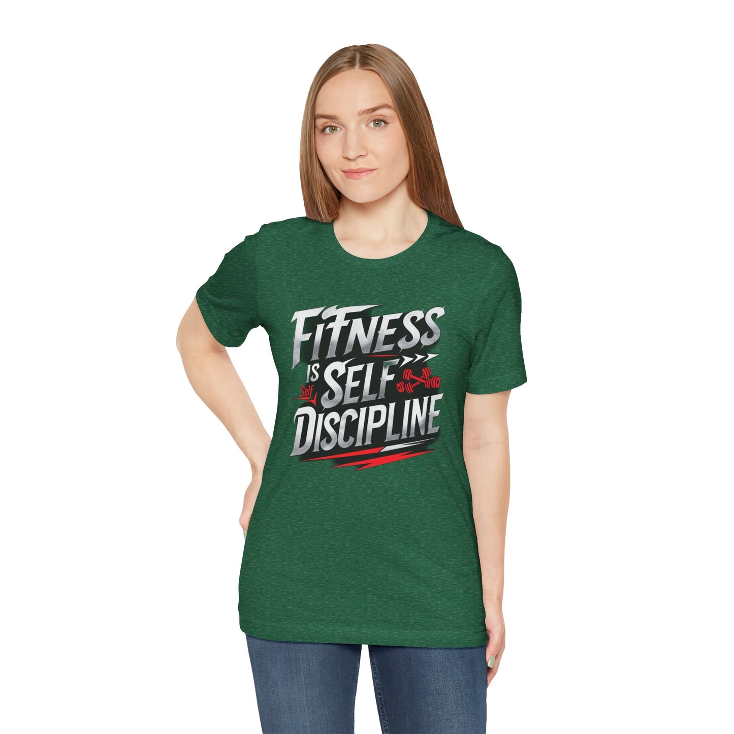 Fitness Is Self-Discipline, Gym T-Shirt β Mindset & Motivation Workout Tee πͺ | Discipline Over Motivation Shirt for Men & Women