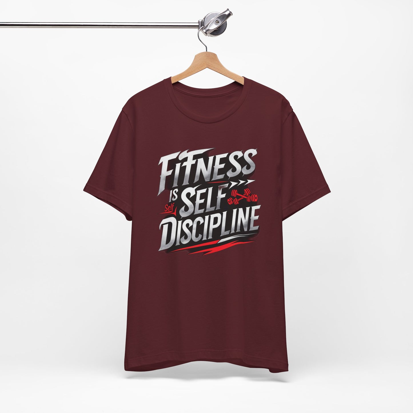 Fitness Is Self-Discipline, Gym T-Shirt β Mindset & Motivation Workout Tee πͺ | Discipline Over Motivation Shirt for Men & Women