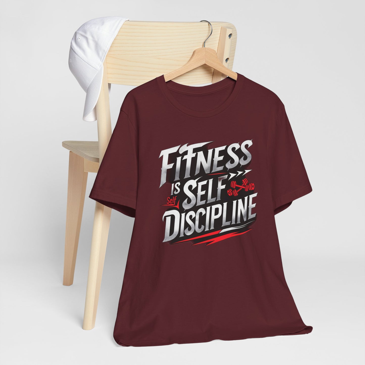 Fitness Is Self-Discipline, Gym T-Shirt β Mindset & Motivation Workout Tee πͺ | Discipline Over Motivation Shirt for Men & Women