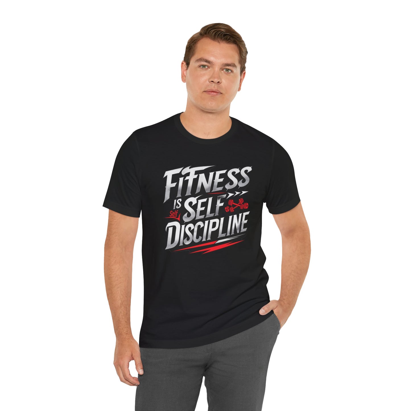 Fitness Is Self-Discipline, Gym T-Shirt β Mindset & Motivation Workout Tee πͺ | Discipline Over Motivation Shirt for Men & Women
