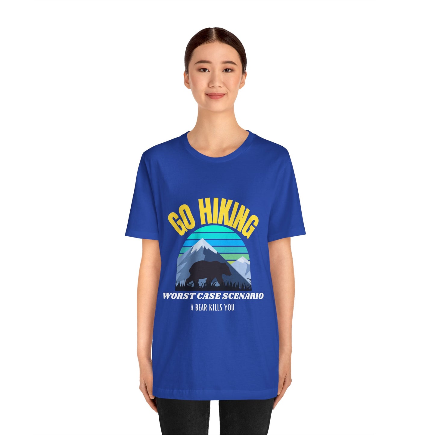 Hiking Bear Unisex Tee - Funny Outdoor Adventure Shirt