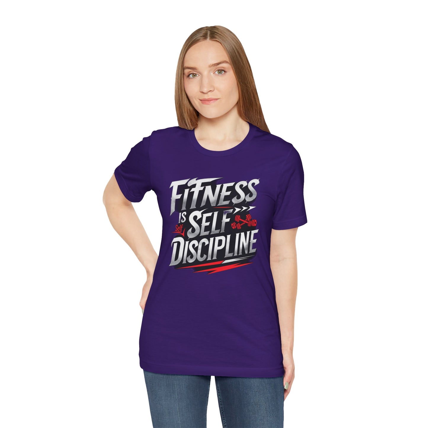 Fitness Is Self-Discipline, Gym T-Shirt β Mindset & Motivation Workout Tee πͺ | Discipline Over Motivation Shirt for Men & Women
