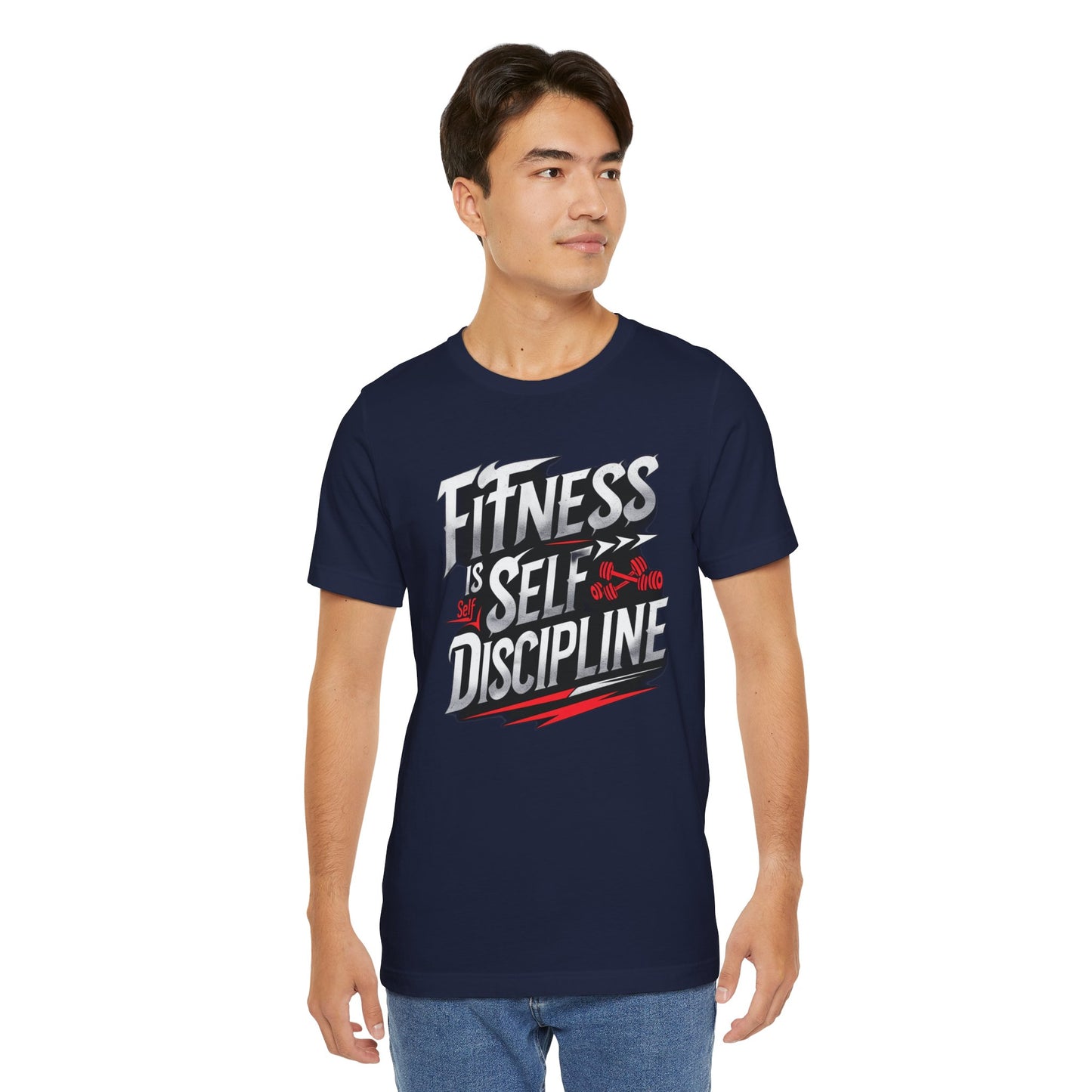 Fitness Is Self-Discipline, Gym T-Shirt β Mindset & Motivation Workout Tee πͺ | Discipline Over Motivation Shirt for Men & Women