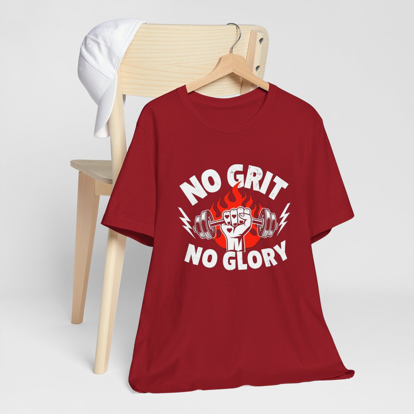 No Grit, No Glory” Gym T-Shirt Graphic Tee 💪 | Motivational Fitness & Hustle Shirt