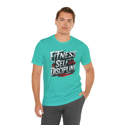 Fitness Is Self-Discipline, Gym T-Shirt – Mindset & Motivation Workout Tee 💪 | Discipline Over Motivation Shirt for Men & Women