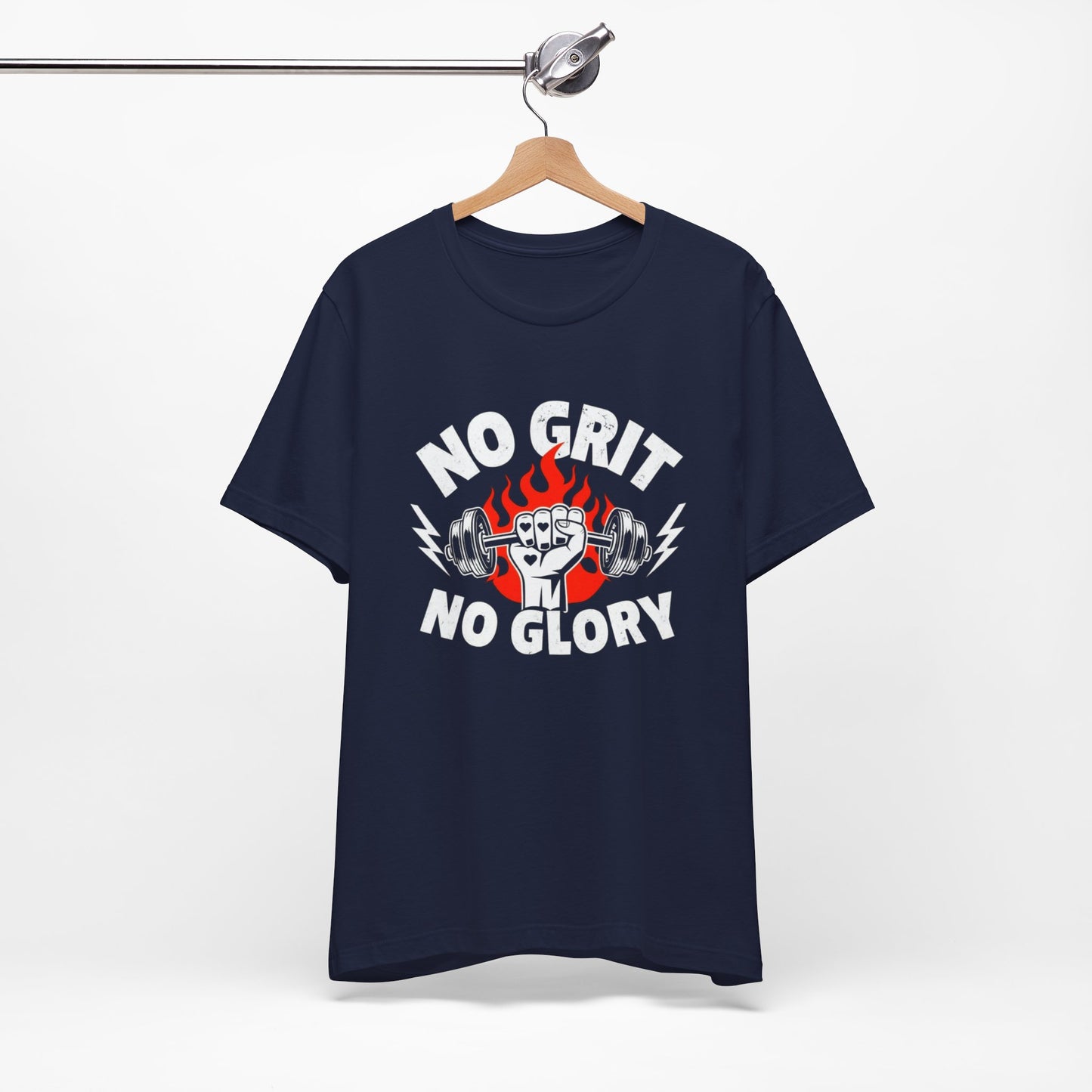 No Grit, No Glory” Gym T-Shirt Graphic Tee 💪 | Motivational Fitness & Hustle Shirt