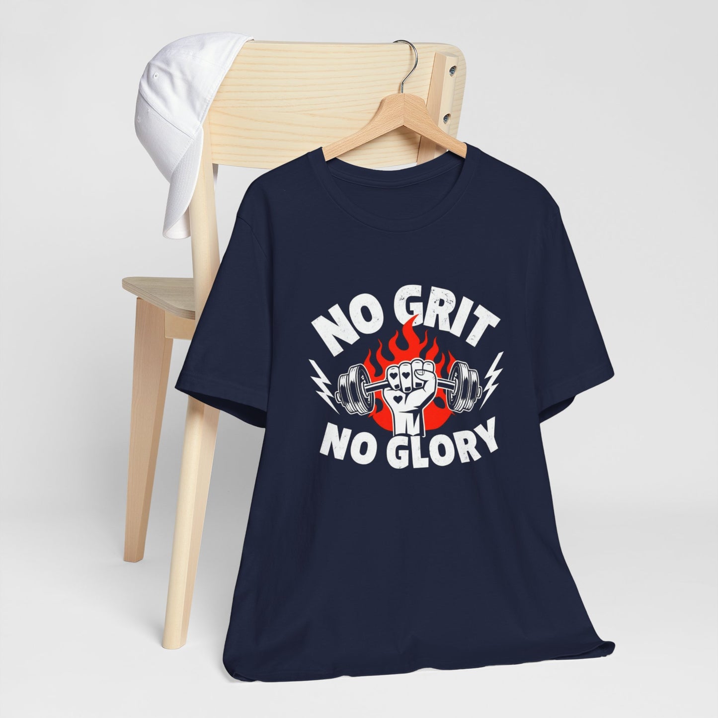 No Grit, No Glory” Gym T-Shirt Graphic Tee 💪 | Motivational Fitness & Hustle Shirt