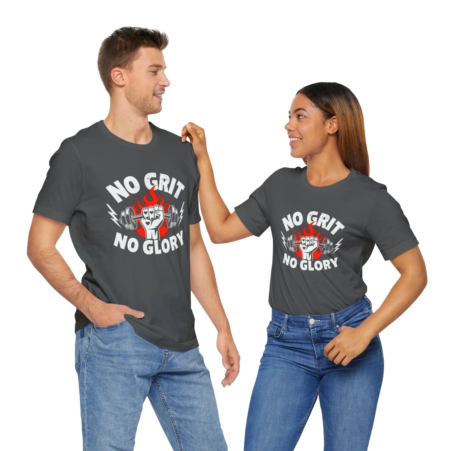 No Grit, No Glory” Gym T-Shirt Graphic Tee 💪 | Motivational Fitness & Hustle Shirt