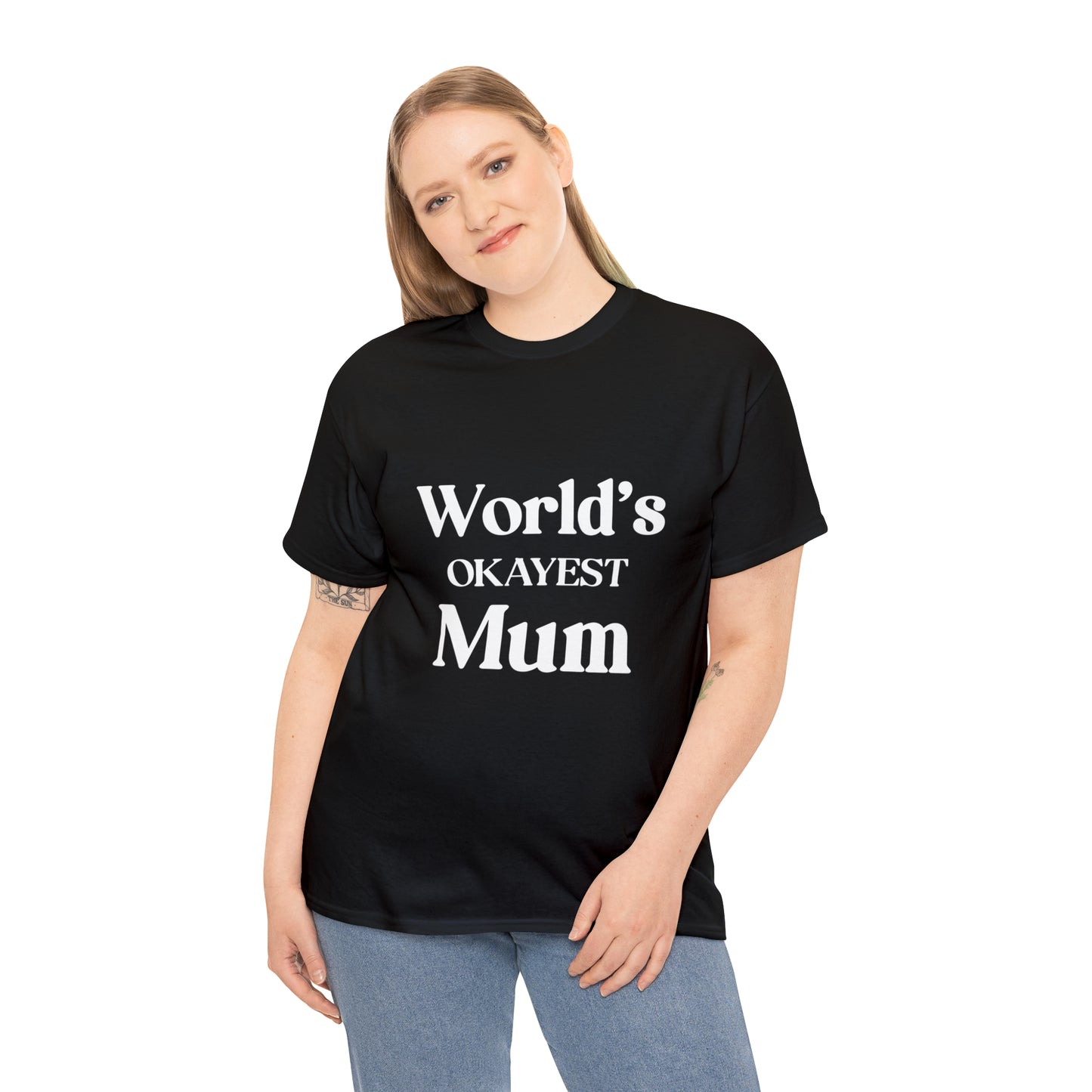 Unique "WORLD'S OKAYEST MUM" shirt