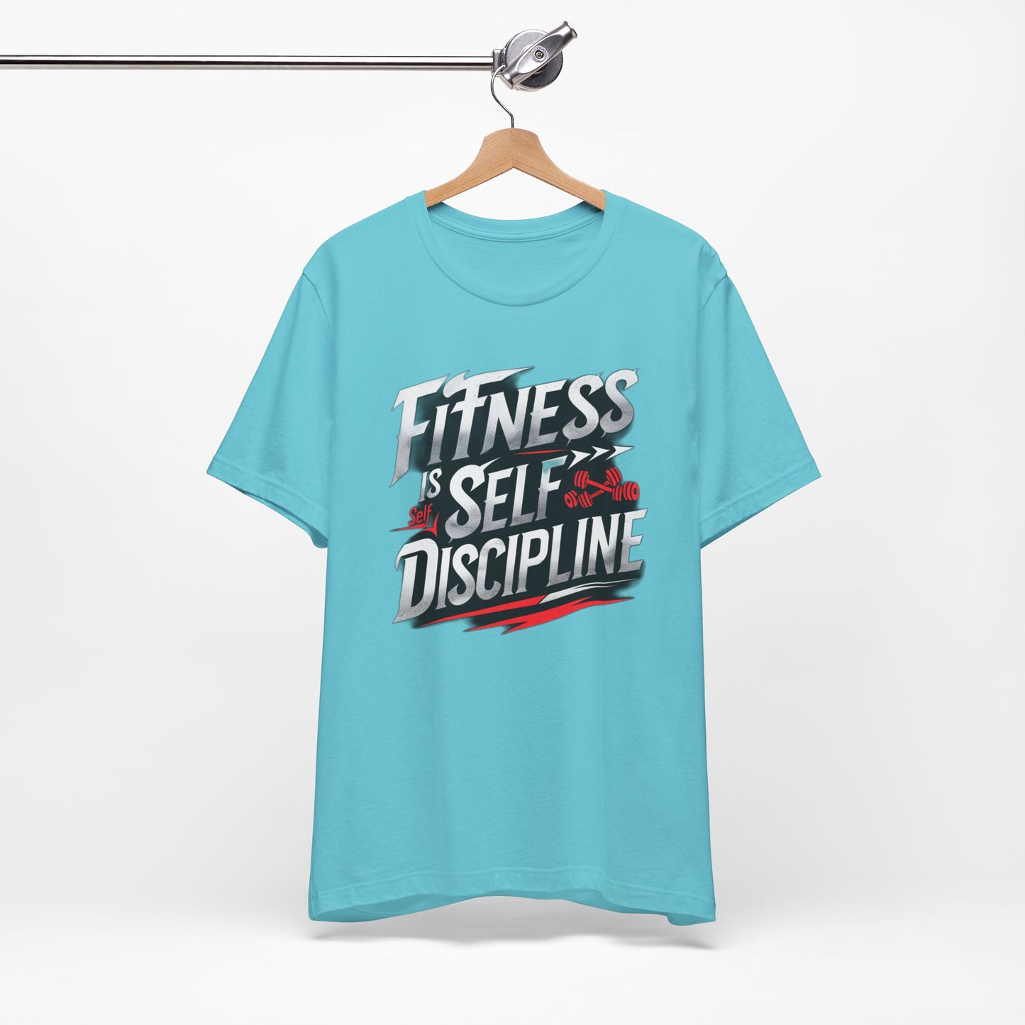 Fitness Is Self-Discipline, Gym T-Shirt – Mindset & Motivation Workout Tee 💪 | Discipline Over Motivation Shirt for Men & Women