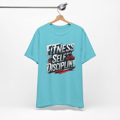 Fitness Is Self-Discipline, Gym T-Shirt – Mindset & Motivation Workout Tee 💪 | Discipline Over Motivation Shirt for Men & Women