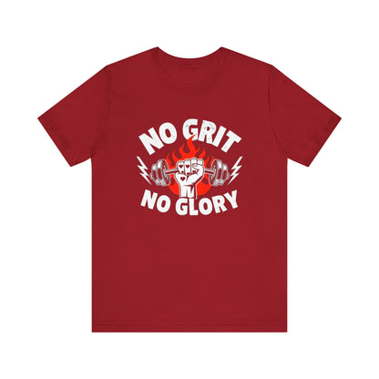 No Grit, No Glory” Gym T-Shirt Graphic Tee 💪 | Motivational Fitness & Hustle Shirt