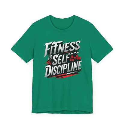 Fitness Is Self-Discipline, Gym T-Shirt – Mindset & Motivation Workout Tee 💪 | Discipline Over Motivation Shirt for Men & Women