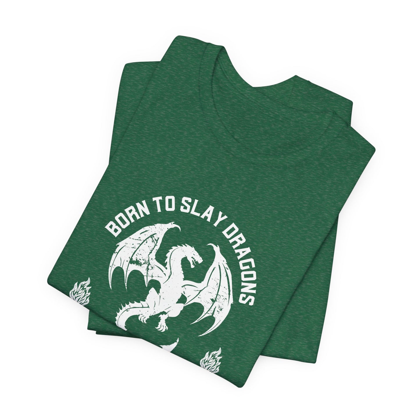 Dragon Slayer Unisex Tee - Born to Slay Dragons Cursed to Send Email