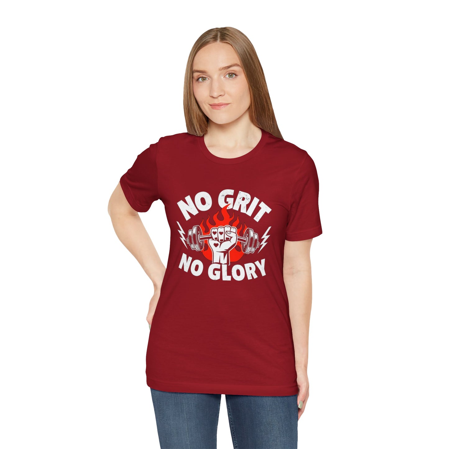 No Grit, No Glory” Gym T-Shirt Graphic Tee 💪 | Motivational Fitness & Hustle Shirt