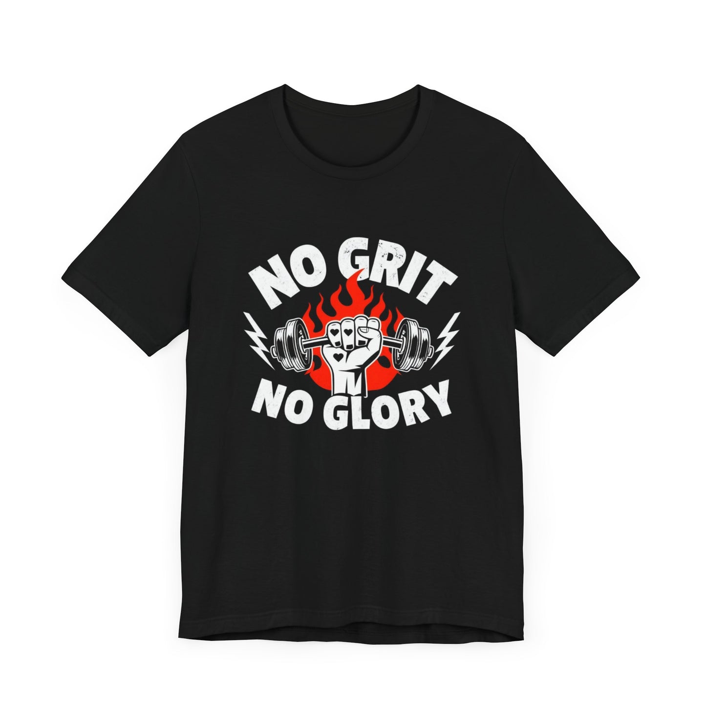 No Grit, No Glory” Gym T-Shirt Graphic Tee 💪 | Motivational Fitness & Hustle Shirt