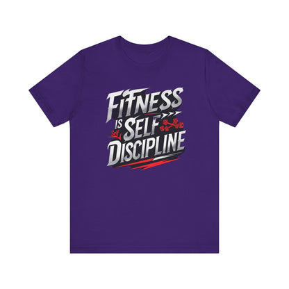 Fitness Is Self-Discipline, Gym T-Shirt – Mindset & Motivation Workout Tee 💪 | Discipline Over Motivation Shirt for Men & Women