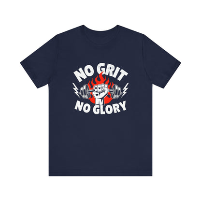 No Grit, No Glory” Gym T-Shirt Graphic Tee 💪 | Motivational Fitness & Hustle Shirt
