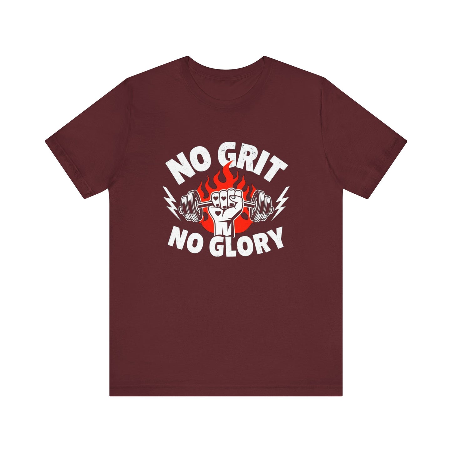 No Grit, No Glory” Gym T-Shirt Graphic Tee 💪 | Motivational Fitness & Hustle Shirt