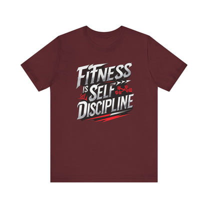 Fitness Is Self-Discipline, Gym T-Shirt – Mindset & Motivation Workout Tee 💪 | Discipline Over Motivation Shirt for Men & Women