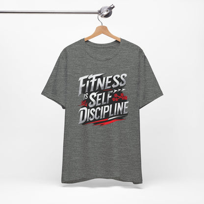 Fitness Is Self-Discipline, Gym T-Shirt – Mindset & Motivation Workout Tee 💪 | Discipline Over Motivation Shirt for Men & Women