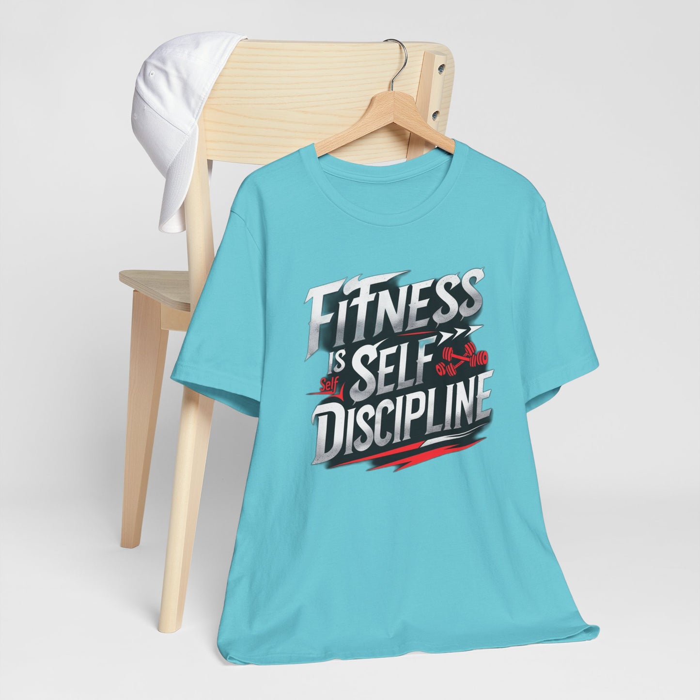 Fitness Is Self-Discipline, Gym T-Shirt – Mindset & Motivation Workout Tee 💪 | Discipline Over Motivation Shirt for Men & Women