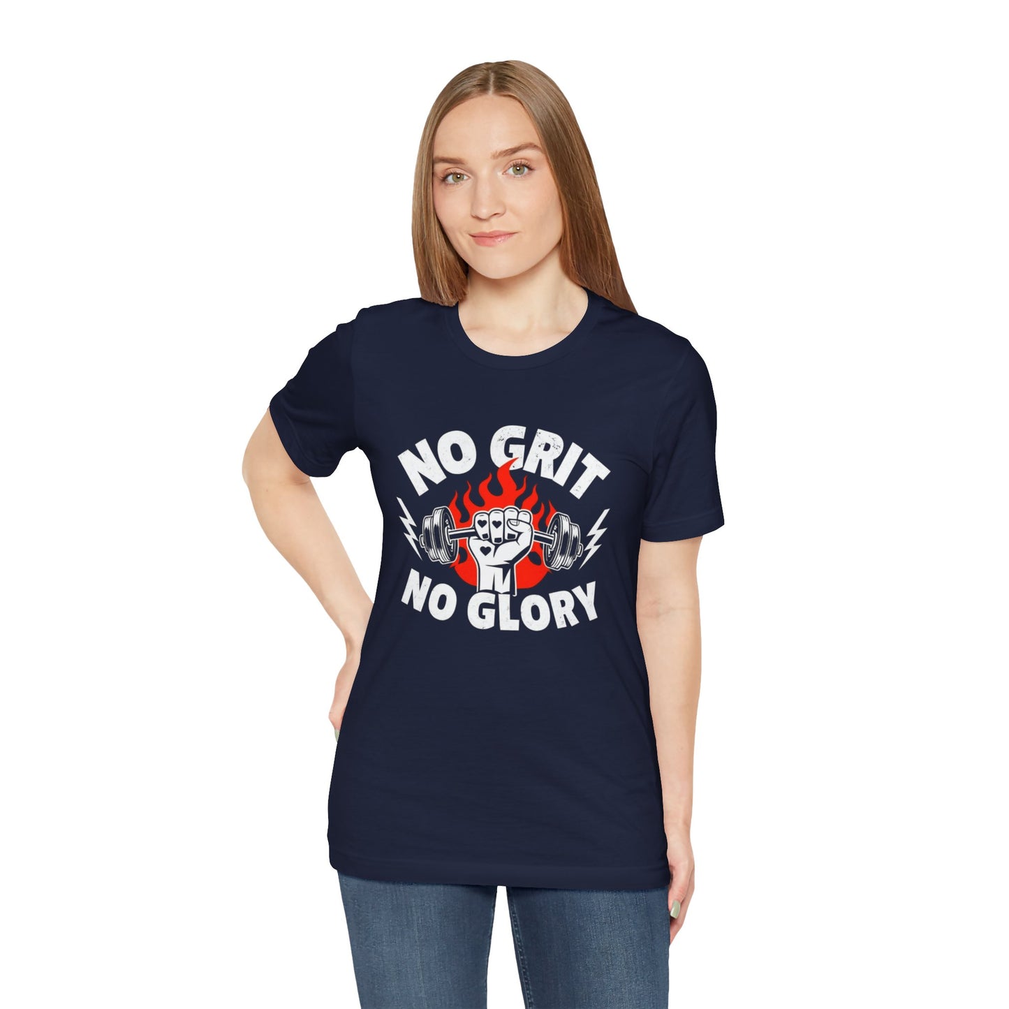 No Grit, No Glory” Gym T-Shirt Graphic Tee 💪 | Motivational Fitness & Hustle Shirt