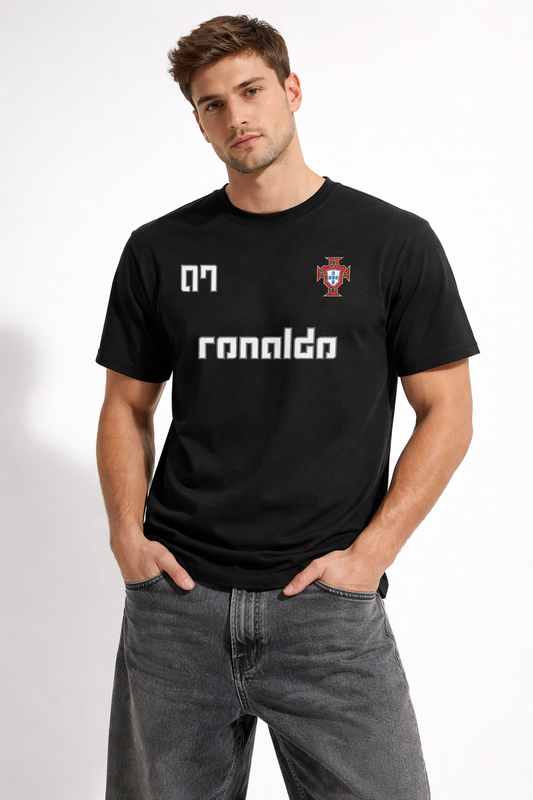 Ronaldo 07 Portugal Map T‑Shirt — Portugal Football Fan Tee