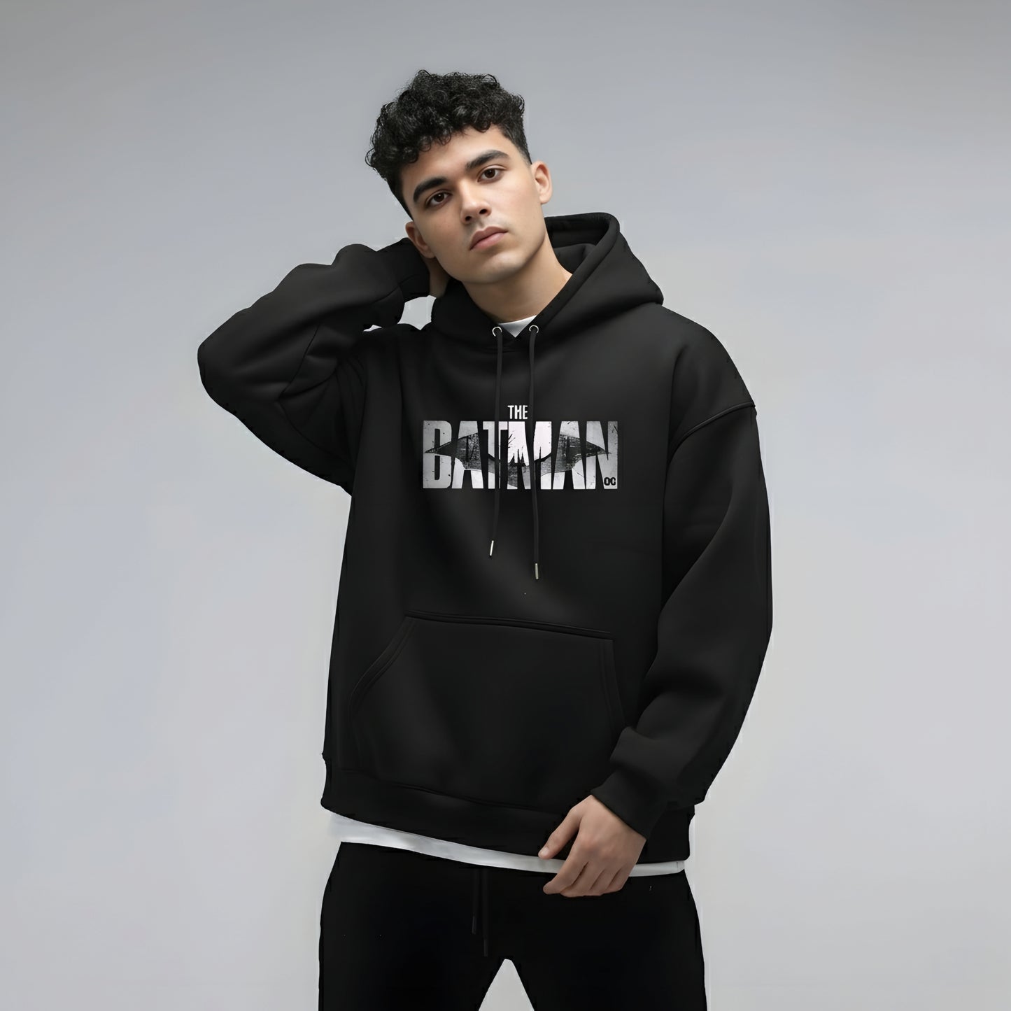 Batman Dark Night Graphic Hoodie — Dark Knight Fleece Pullover