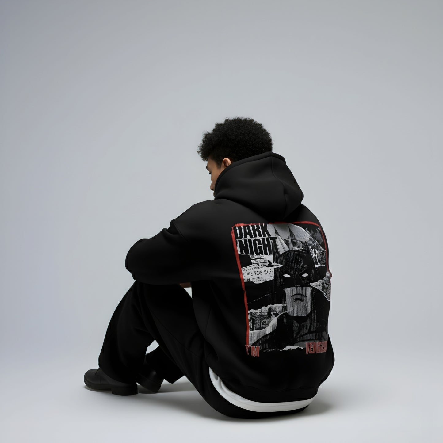 Batman Dark Night Graphic Hoodie — Dark Knight Fleece Pullover