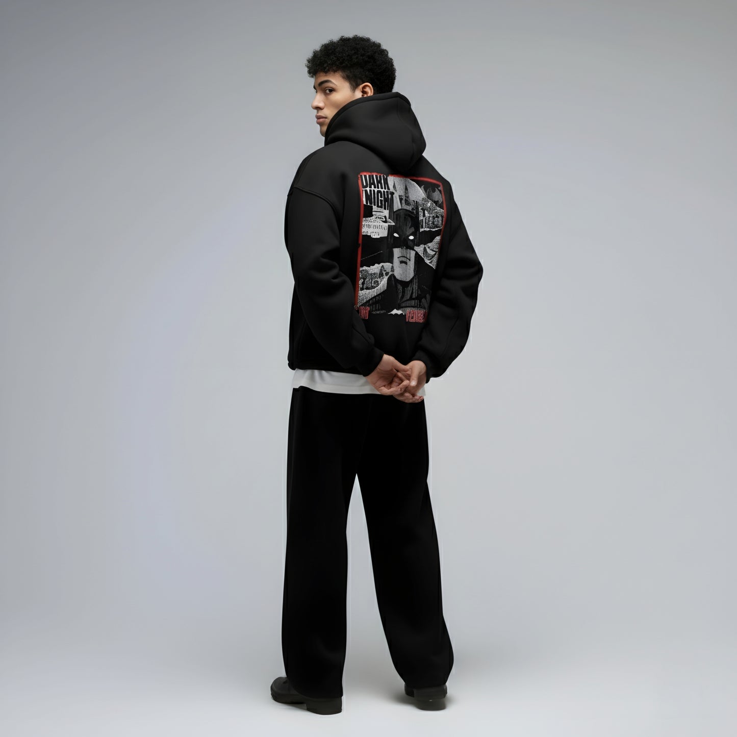 Batman Dark Night Graphic Hoodie — Dark Knight Fleece Pullover